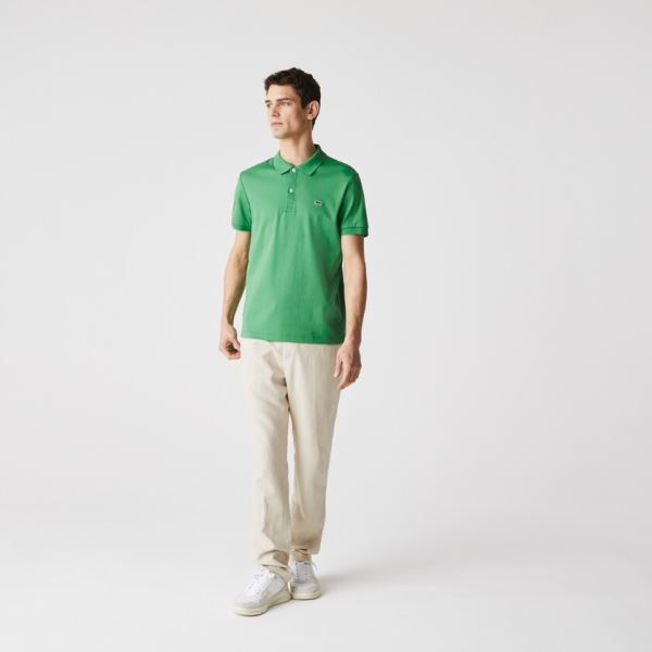 Lacoste Regular Fit Soft Cotton Polo Pánské - Polo Zelene | CZ-1wQL4A